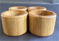 Set of Four Wooden Napkin Rings