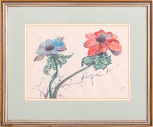 Sidnee Livingston Attr. Poppies Watercolor