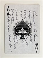 WWII Raymond M. Bank Signed Playing Card