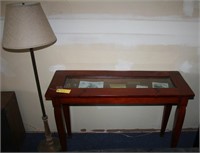 sofa table and lamp