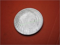 1 oz Indian Chief-Bison Silver Round