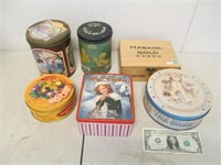 Lot of Collector Tins & Habana Gold Cigar Box -