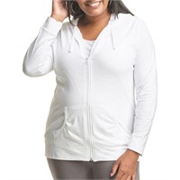 Size 4X Hanes Womens Full Zip Jersey Hoodie,