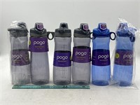 NEW Lot of 6-Pogo Tristan Water Bottle