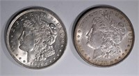 2 MORGAN DOLLARS: 1921 GEM BU & 1878-S CH BU