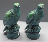 (2) Ceramic bird figures. Measures 10" tall.