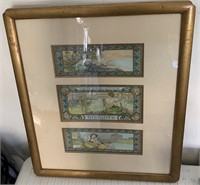 E - VINTAGE FRAMED ART 16X19" (G220)