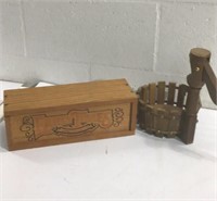 Vintage Early Times Wood Box & More K8B