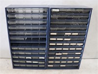 (2) 60-Drawer Parts Bins w/ Contents