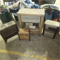 Lot of four vintage gas space heaters