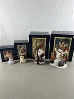 Classic Santa collectibles figurines with