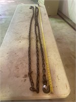 21 ft logging chain with hooks on both ends