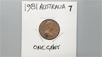 1981 Australia One Cent gn4007