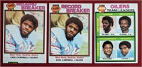 3 Earl Campbell 1979 Topps Ldrs & Record Breakers