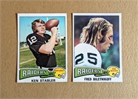 1975 Topps Raiders Stabler Biletnikoff Connection