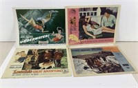 Set of 4- 1950/60s lobby cards All different