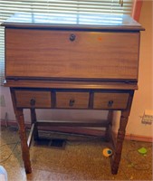 Wooden secretary desk with 1 drawer.