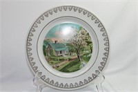 Currier and Ives Four Seasons Plate - Spring