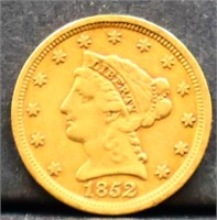 1852 $2.5 liberty head gold coin