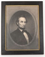 19th CENT. LITHOGRAPH PORTAIT ABRAHAM LINCOLN