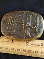 Vintage belt buckle North American lumberman