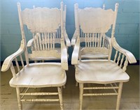 Set of 4 Rustic Dining Chairs