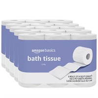 Amazon Basics 2-Ply Toilet Paper, 30 Rolls = 120 R