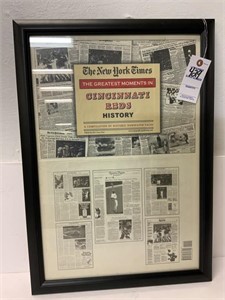 New York Times Cincinnati Reds History Framed