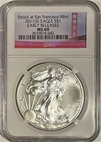 US Certified MS69 2011S Silver Eagle