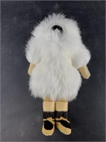 Hand made Native Alaskan doll, with scrimshawed wa