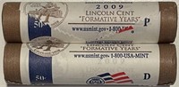 US 2009 P&D UNC Rolls Formative Yrs. Cents
