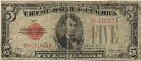 1928 $5 RED SEAL US Note