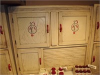 Antique Hoosier Cabinet with the Side Cabinets