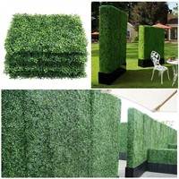 12 pcs 20x20 Artificial Grass Boxwood Wall Hedge