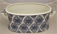 Small Blue and White Tub