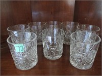 set of 8 pinwheel glass 2 different weights