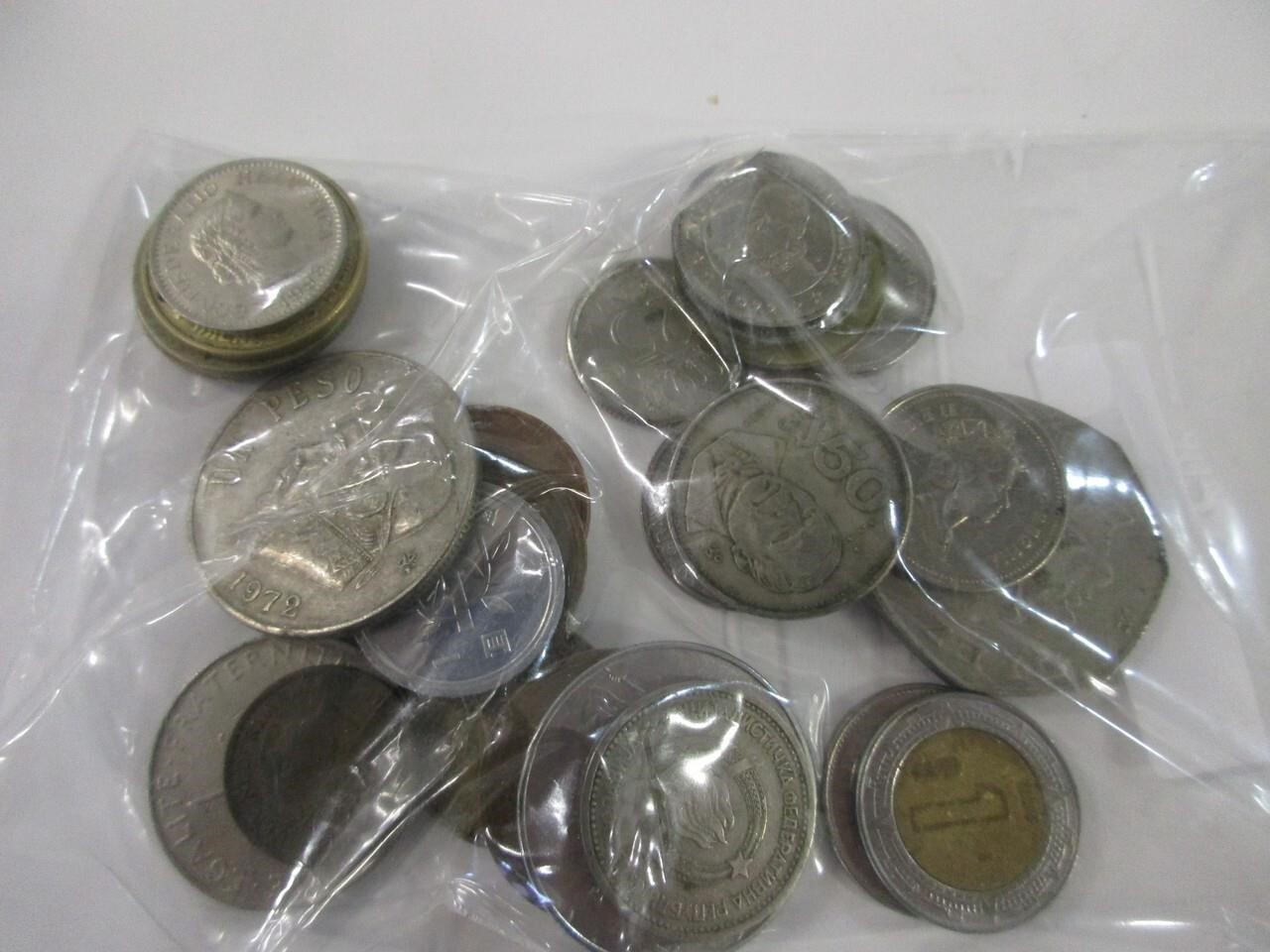 Assorted foreign coins