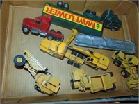 Flat full of Ertl mini CAT toys & Semis