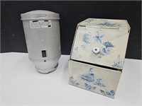 MCM Art Deco Ice Cream Meas O Matic & Metal Bin