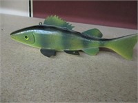 Hand Made and painted Wood and Metal Fish