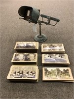 Stereoscope with Stand & 130 +/- Cards