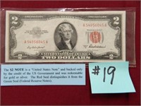1953A Ser. $2 U.S. Note Red Seal (Crisp)
