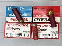 98rds 12ga 2-3/4" ammunition: Winchester (8 shot,