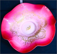 Vintage pink enamel brides bowl