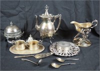 Vtg Silver Plate Pitcher & Serving Assorted Piece