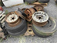 PALLET OF HOLDEN HT RIMS & TYRES (13 TOTAL)
