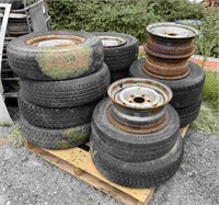 PALLET OF HOLDEN HQ RIMS & TYRES (14 TOTAL)