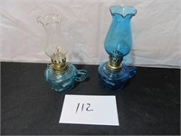 Mini Oil Lamps, light blue (2)