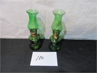 Mini Oil Lamps, light green (2)