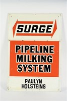 SURGE PIPELINE MILKING SYSTEM SST SIGN